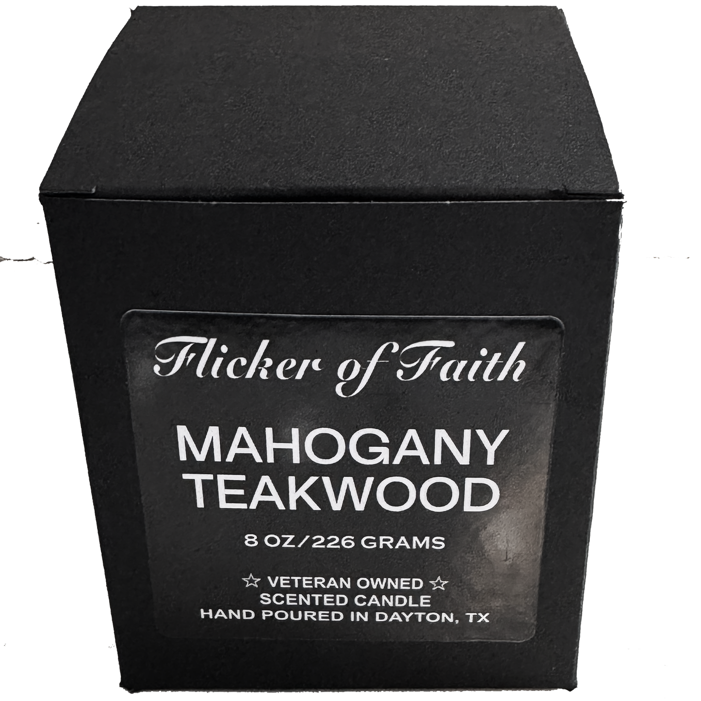 Mahogany Teakwood 8oz Scented Candle in Votive Glass Jar