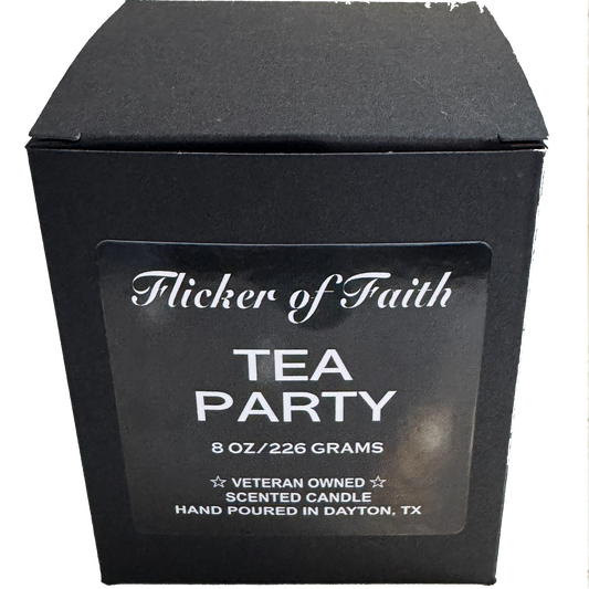 Tea Party 8oz Scented Candle in Votive Glass Jar