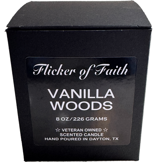 Vanilla Woods 8oz Scented Candle in Votive Glass Jar